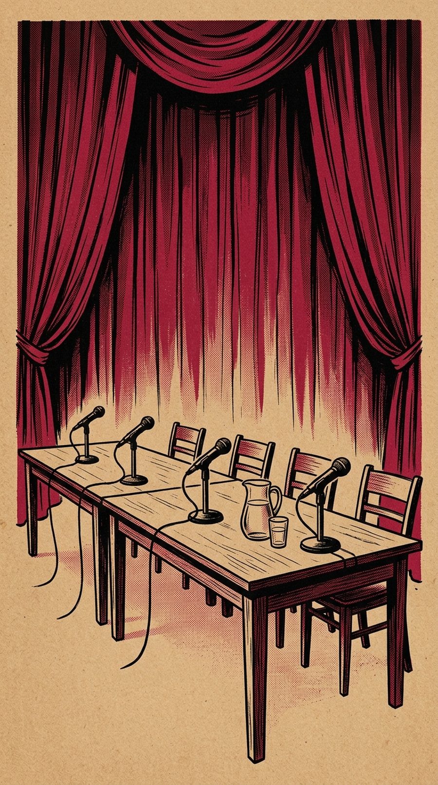 Copertina disegnata per La Conferenza