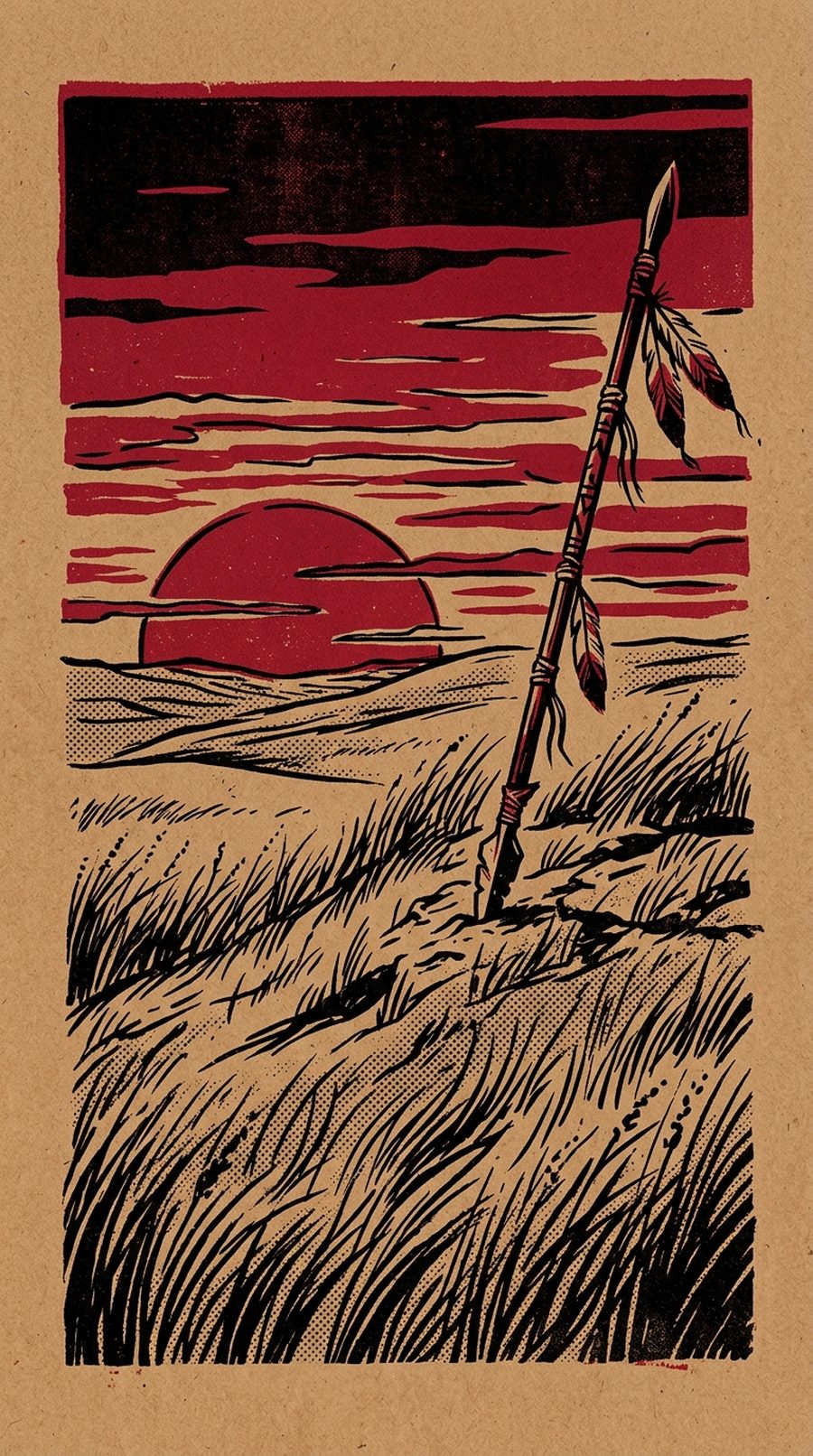 Copertina disegnata per L'ultimo sole